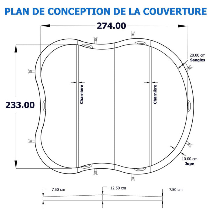 Couverture Spa Dimension One Amore Bay