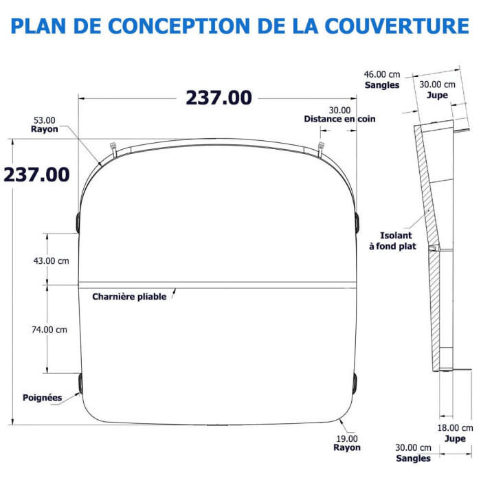 Plan Couverture Spa Jacuzzi J-480