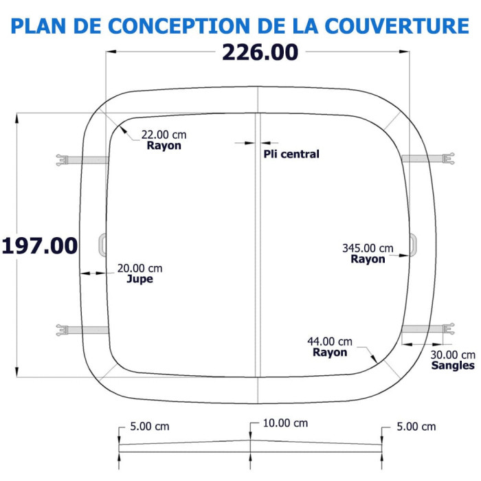 Plan Couverture Spa Jacuzzi J-460