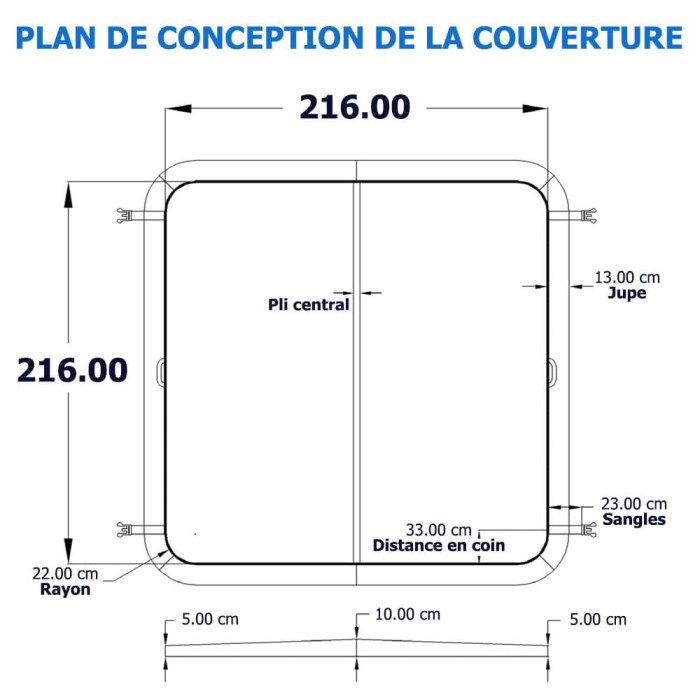 schema Couverture isolante Spa Jacuzzi J-235 J245