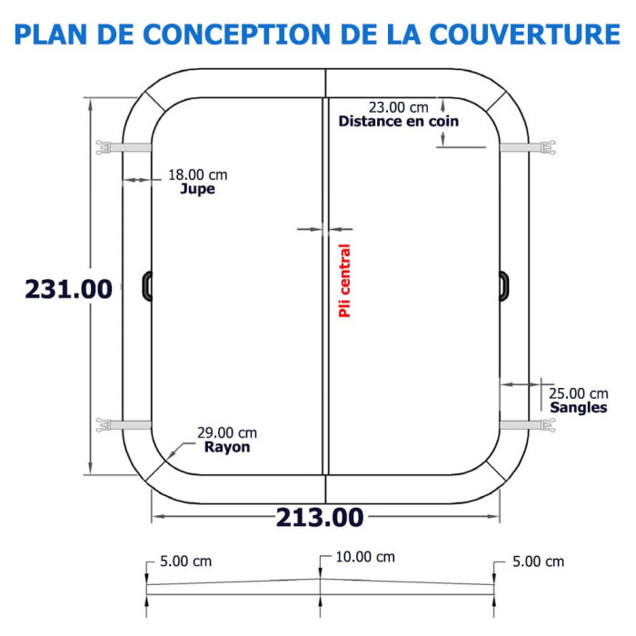Schéma Couverture Jacuzzi J-340 J-355 J-360 J-365