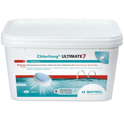 1 Chlorilong ultimate 7 désinfectant complet et régulier du bassin et du filtre