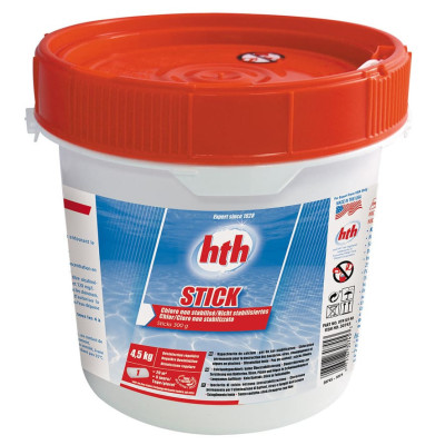 Hth Sticks 300 gr - Chlore non stabilisé 4,5 kg hypochlorite de calcium