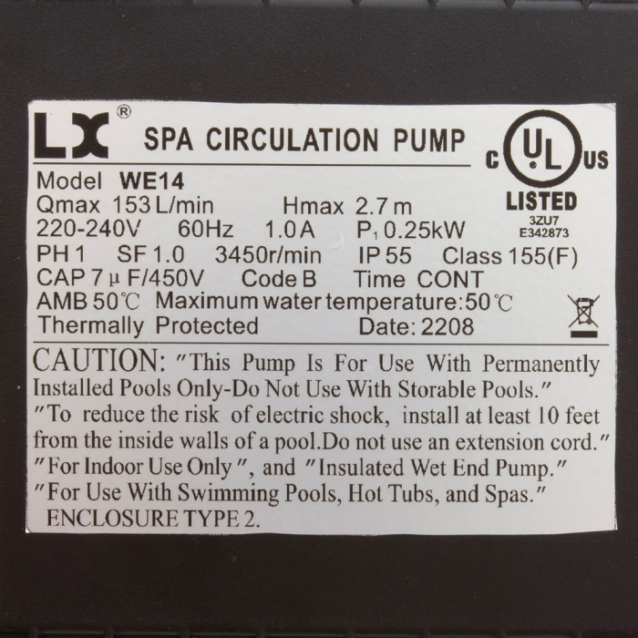 6 Pompe spa Lx WE14