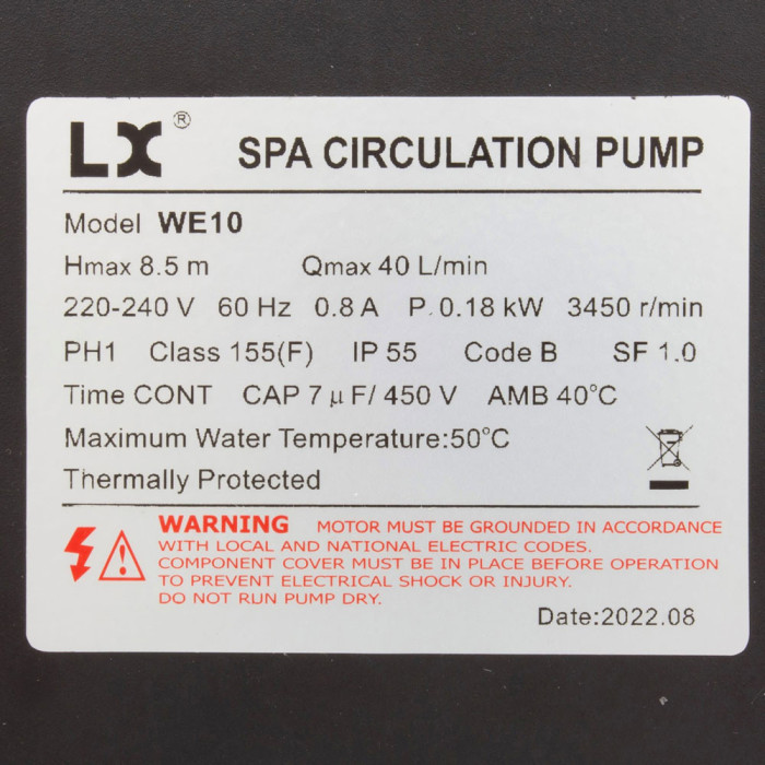 5 Pompe spa Lx WE10