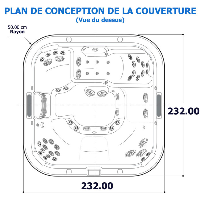 2 Couverture Jacuzzi J-575 / J-585 WeatherShield (Prolast)