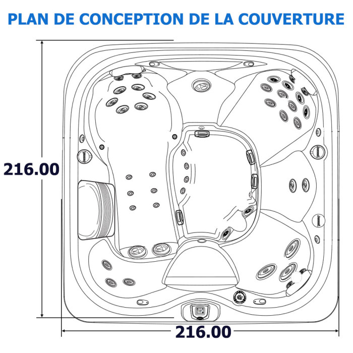 2 Couverture Jacuzzi J-435 / J-445 WeatherShield (Prolast)