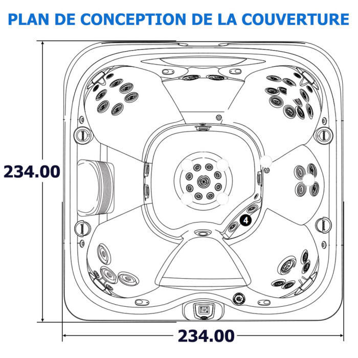 2 Couverture Jacuzzi J-475 / J-485 WeatherShield (Prolast)