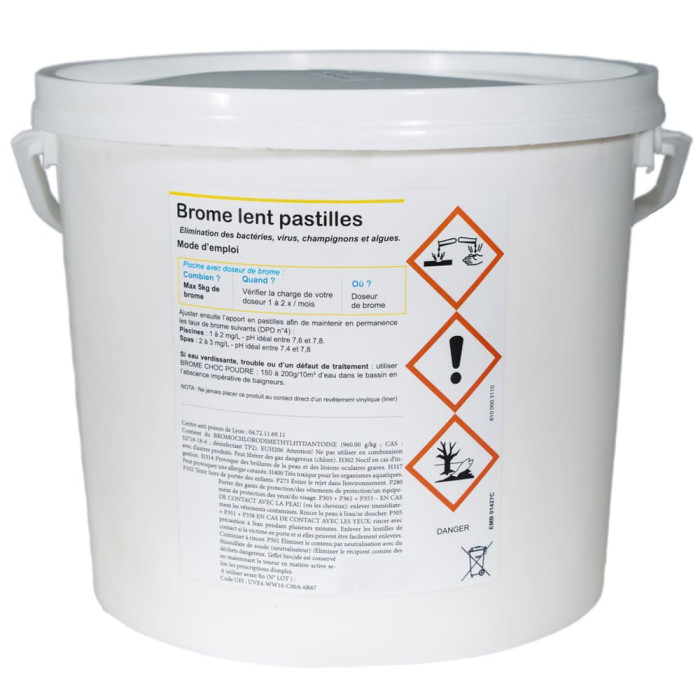 Brome Lent piscine spa seau de 5 kilos