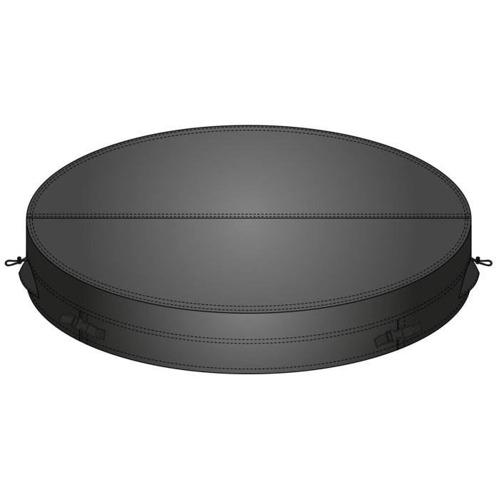 Bâche noir pour spa rond diamètre 200 à 225 cm