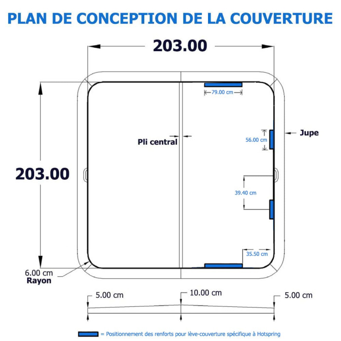 Plan Couverture spa Hotspring Beam