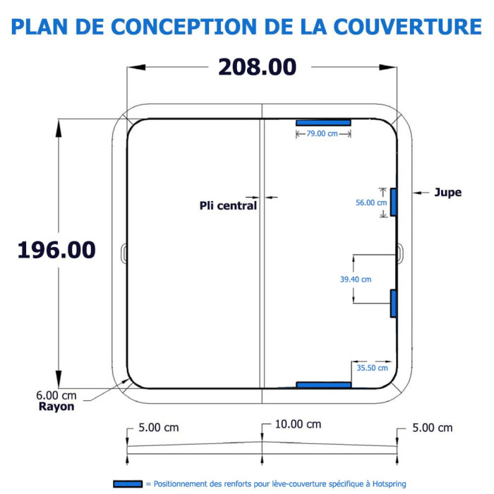 plan Couverture spa Hotspring Strobe
