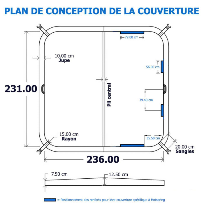 Plan Couverture spa Hotspring Envoy