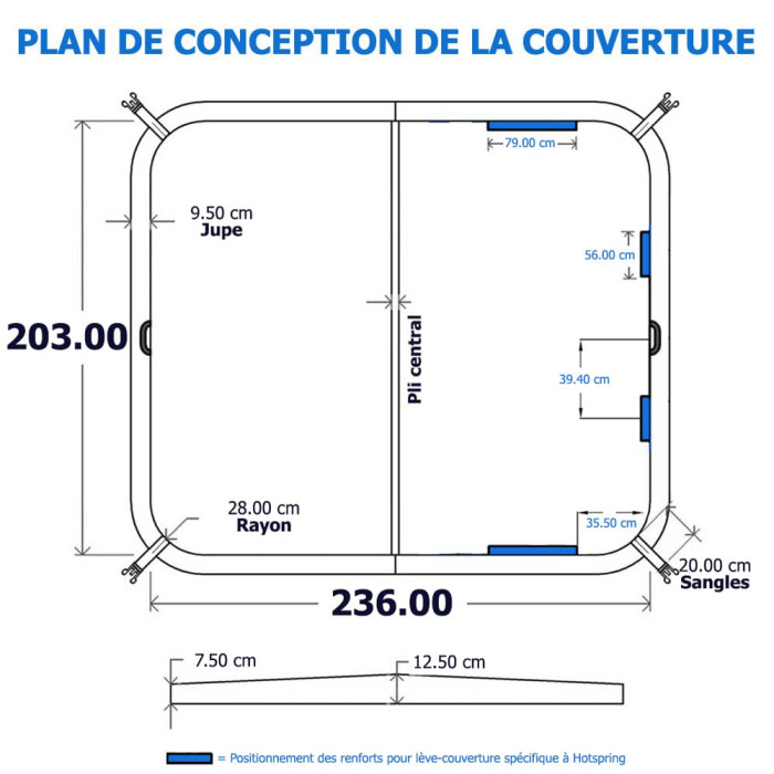Plan Couverture spa Hotspring Sovereign