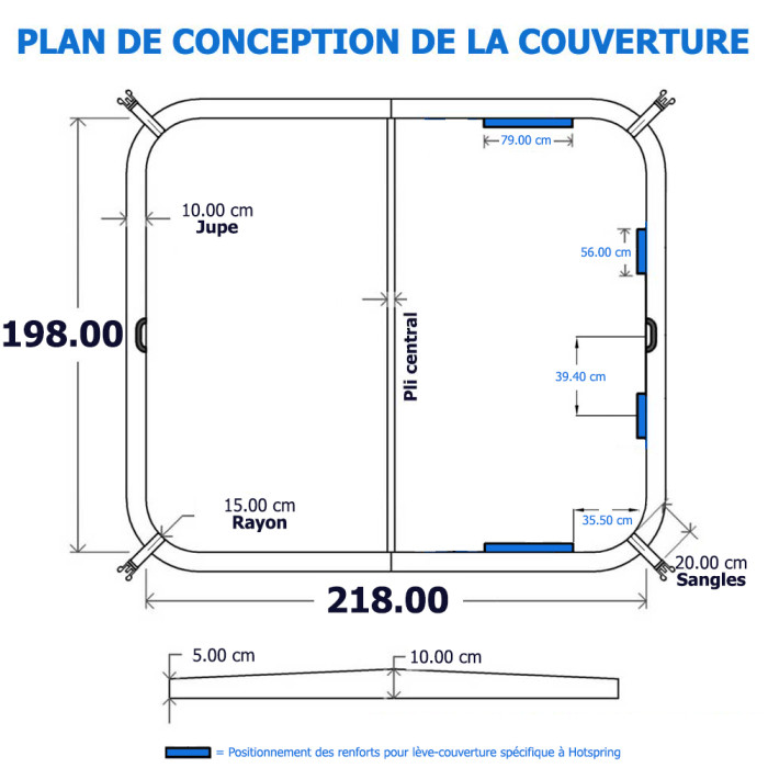 Plan Couverture spa Hotspring Prodigy