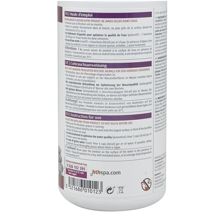 Dos de bouteille HTH spa