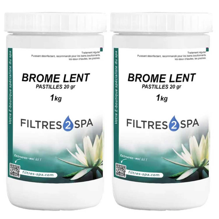 Pack 2 Brome pastille spa 1KG pastilles 20gr
