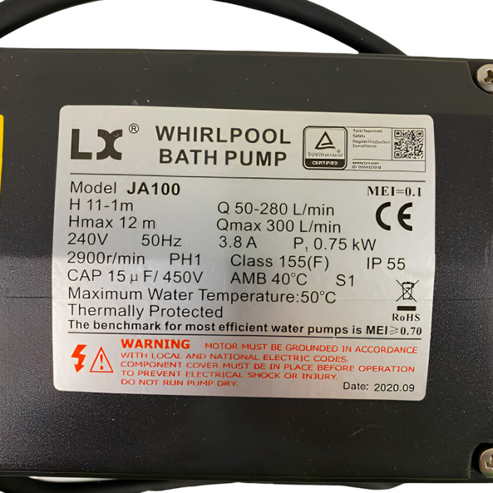 Pompe JA100 pour spa