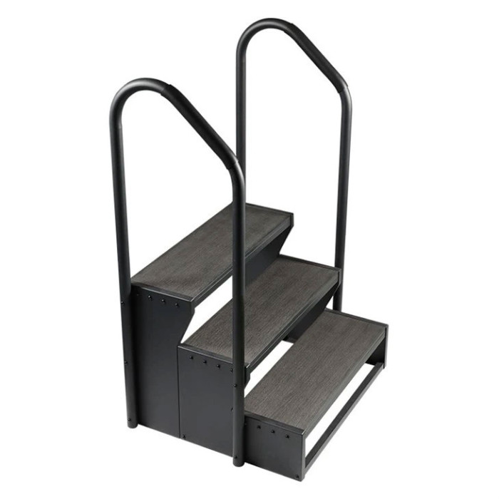 Escalier pour spa de nage avec 3 Marches et 2 rampes