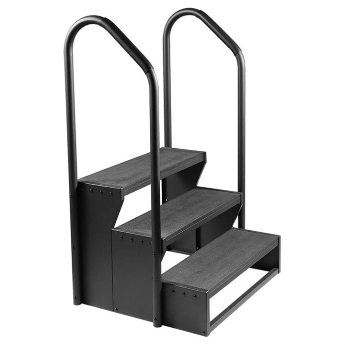 Escalier pour spa de nage - 3 Marches et 2 rampes