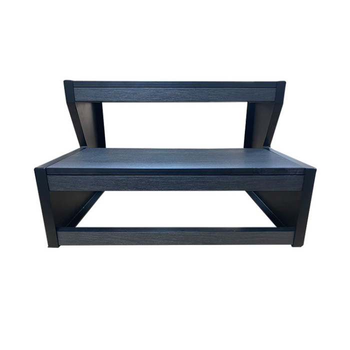 marche pieds Spa Design Step - Effet bois et Métal - 2 Marches