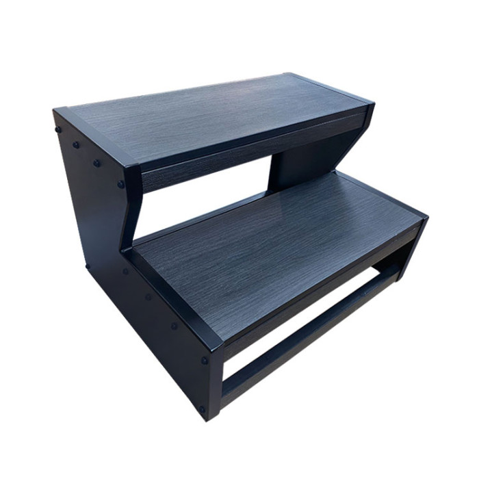 marche pieds Spa Design Step - Effet bois et Métal - 2 Marches
