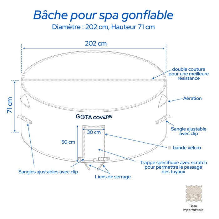 Bache-spa-gonflable-diametre-202cm-sable