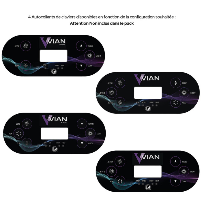 4 autocollants disponibles pour ce boitier