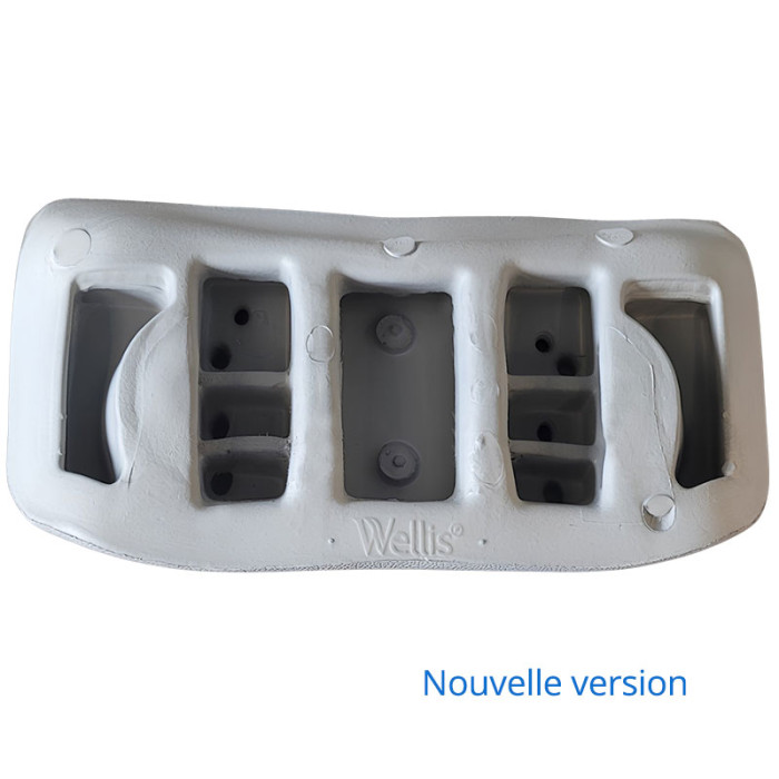 4 Appui-tête Wellis 280x145 mm Gris