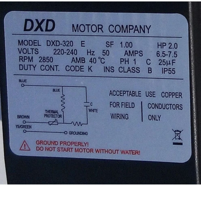 Pompe de massage DXD-320 E - 2HP Mono-vitesse