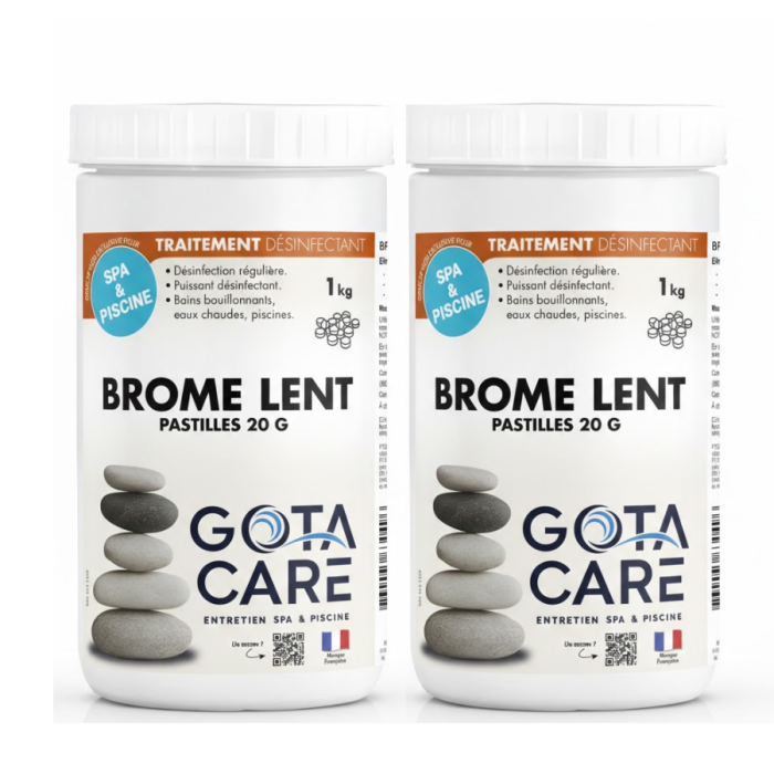 Pack 2 Brome pastille spa 1KG pastilles 20gr