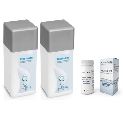Pack de 2 brome 1 KG Spatime + languettes d'analyse