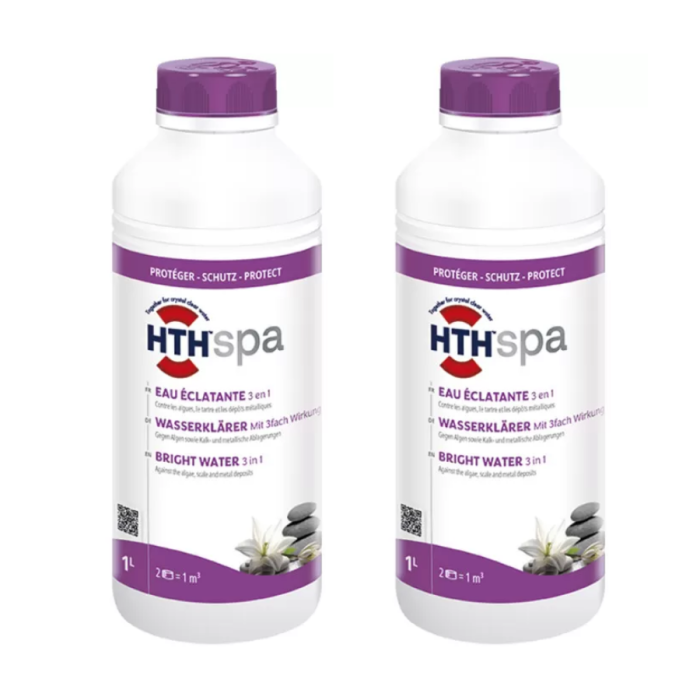 Lot de 2 Hth spa Eau éclatante 3 en 1 et bandelettes d'analyses spas et piscines