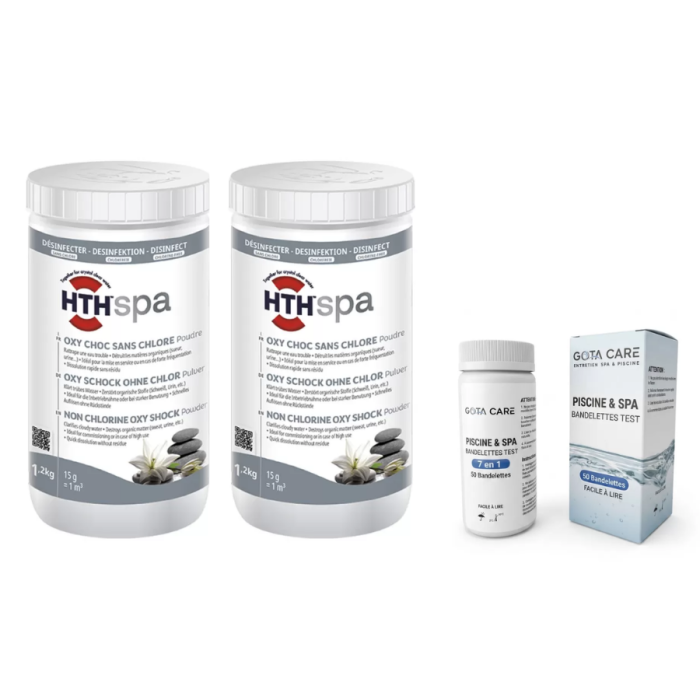 Lot de 2 Choc sans chlore poudre spa