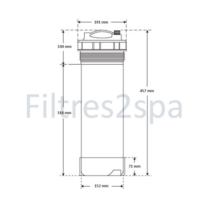 3 Skimmer Top Load Waterway (4.65m²)