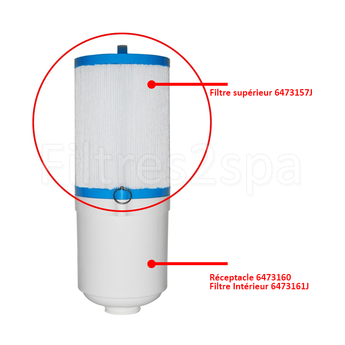 2 Filtre Jacuzzi 6473157J ProClarity pour séries J400 et J500