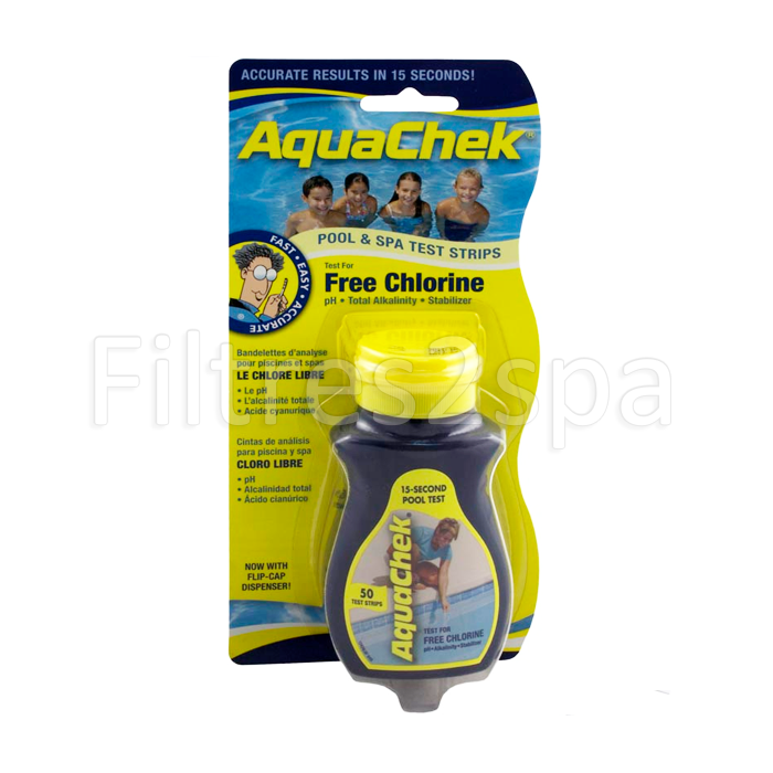 3 Aquachek jaune - chlore libre