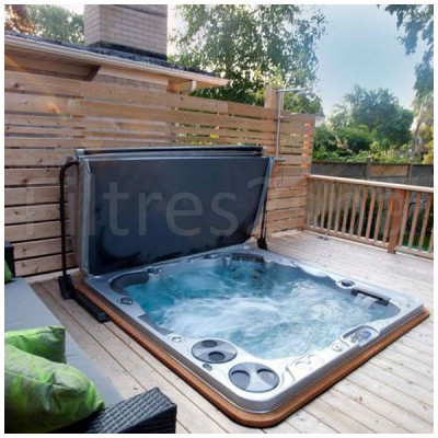 Couvercle de spa, protecteur de couverture de spa carré avec élastique  imperméable à l'eau résistant aux UV, couverture de couverture de piscine  de bain de spa de bain de source chaude extérieure