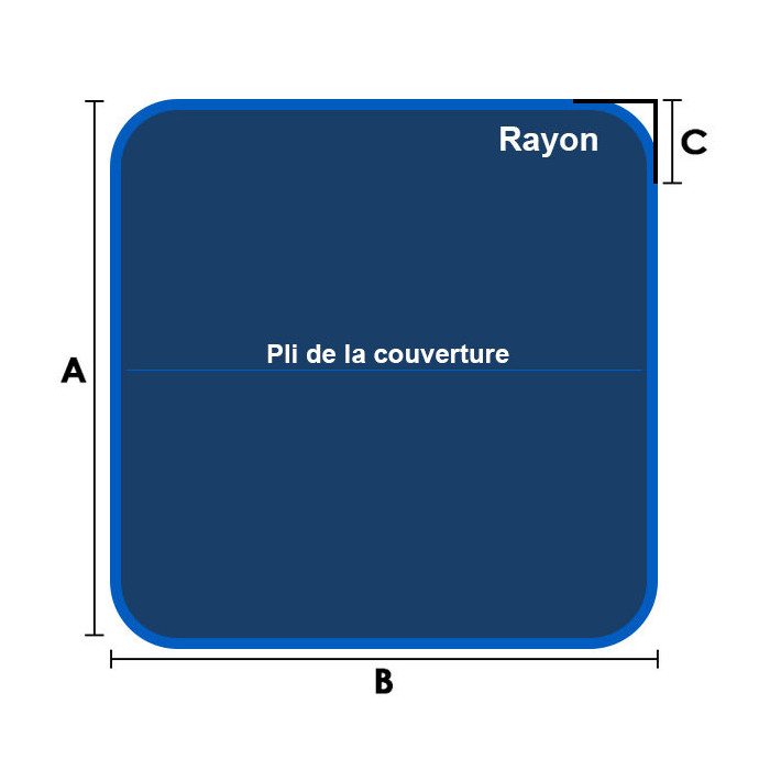 1 Couverture de spa sur mesure angles arrondis