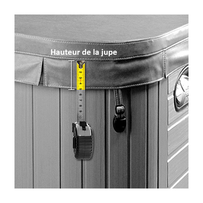 3 Couverture de spa sur mesure angles arrondis
