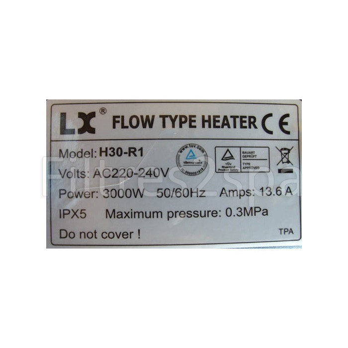 3 Réchauffeur H30-R1 Lx Whirlpool pour spa