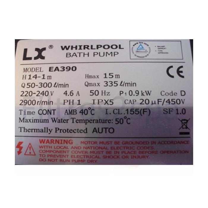 2 Pompe spa Lx EA390 pour spa