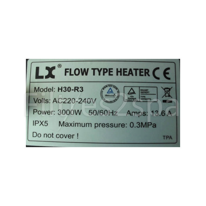 3 Réchauffeur H30-R1 Lx Whirlpool pour spa