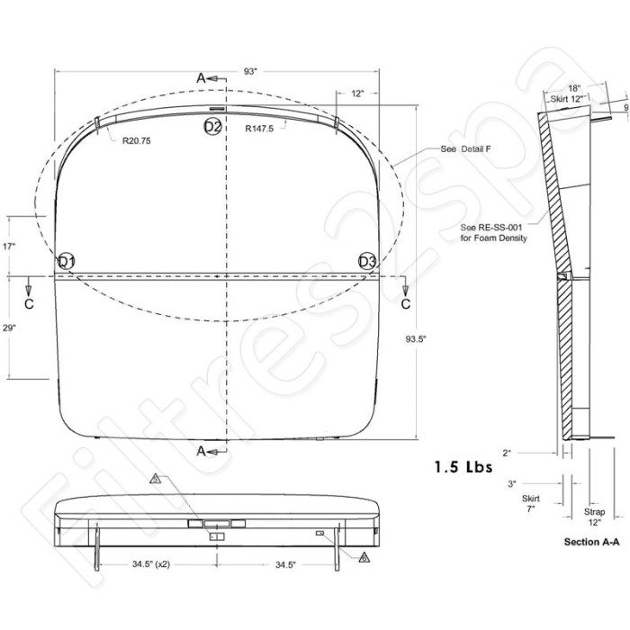 2 Couverture Spa Jacuzzi J-480