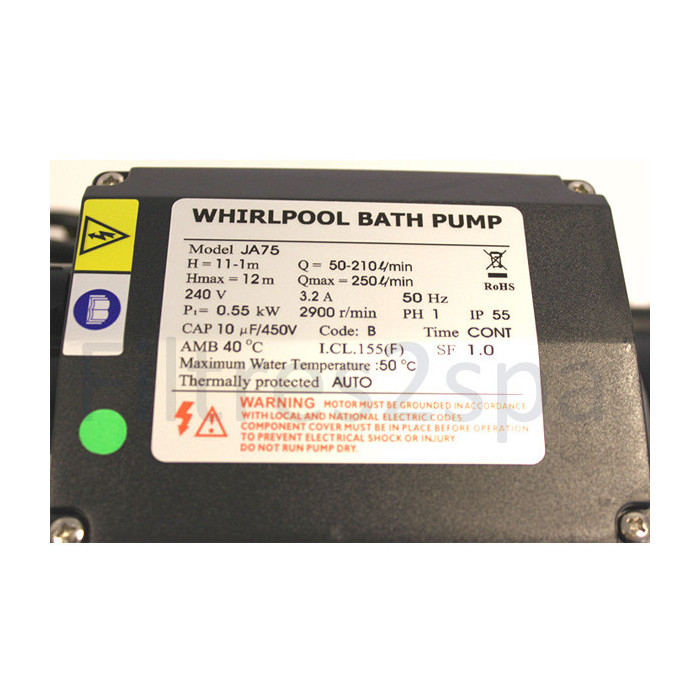 3 Pompe JA75 Lx Whirlpool pour spa