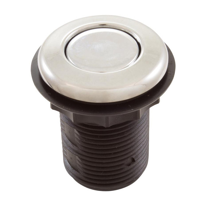 1 Bouton pneumatique - mini, plat, gris chromé