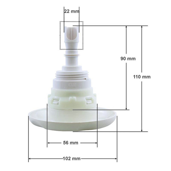 Jet spa waterway Poly Storm gris à visser 3