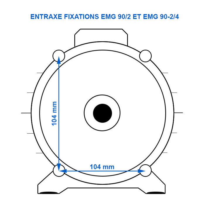 Moteur de Pompe spa jacuzzi EMG 90/2 en 2HP