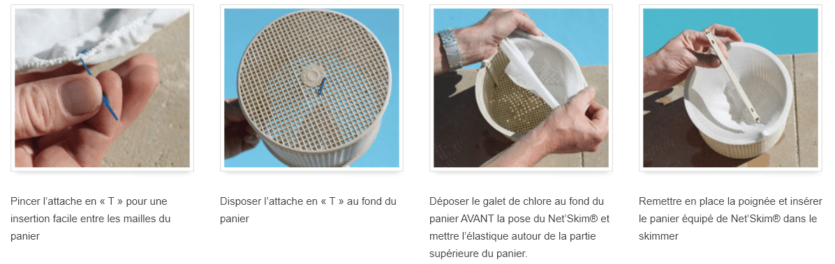 Installation préfiltre Netskim skimmer