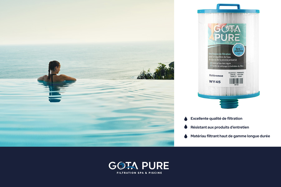Filtre spa WY45 GotaPure pour une filtration de qualité